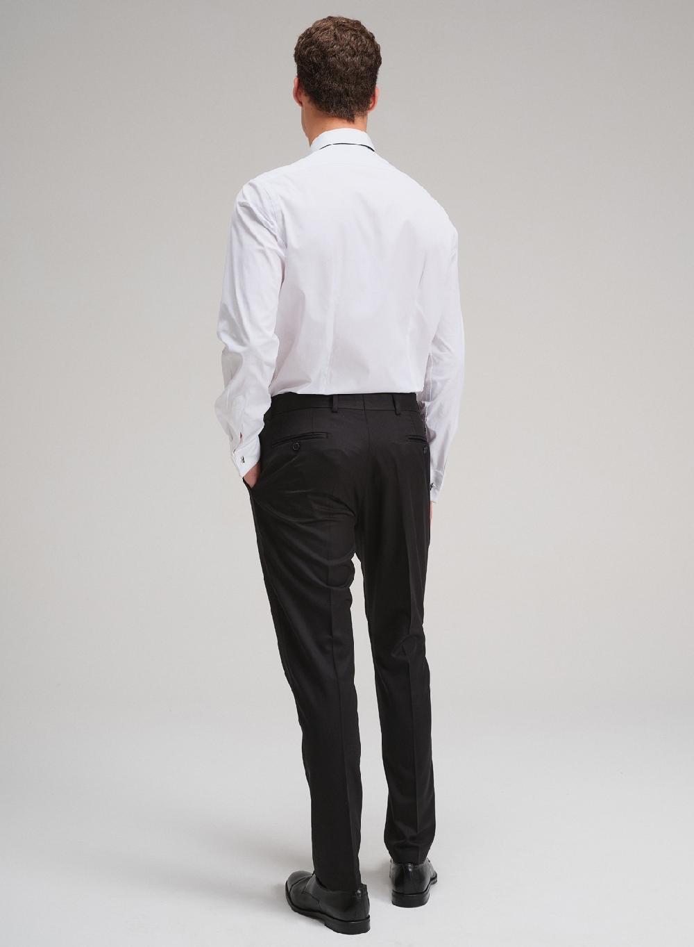 Etiqueta negra Camisa ceremomia made in Italy Venta caliente