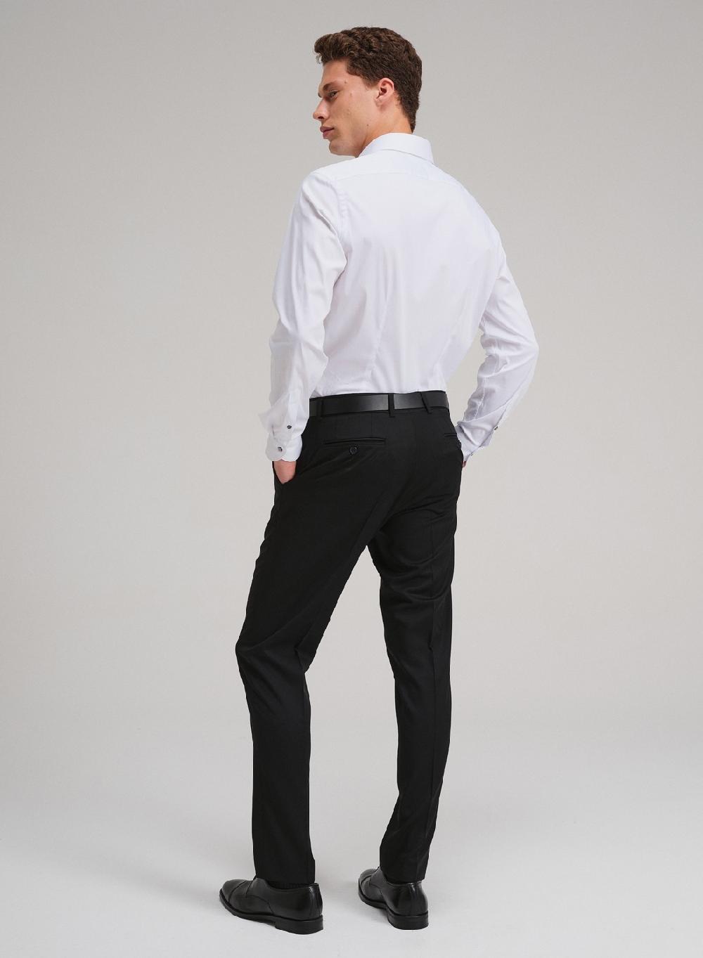 Etiqueta negra Camisa raso slim fit made in Italy Rebajas baratas