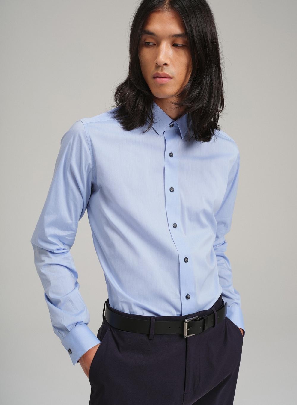 Etiqueta negra Camisa formal slim fit Ventas relámpago