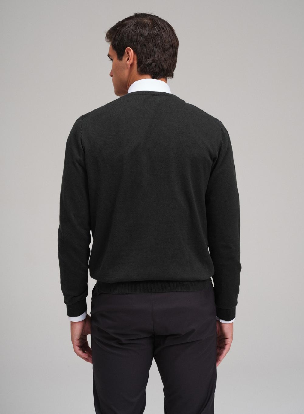 Etiqueta negra Sweater cuello V algodon cashmere Rebajas top