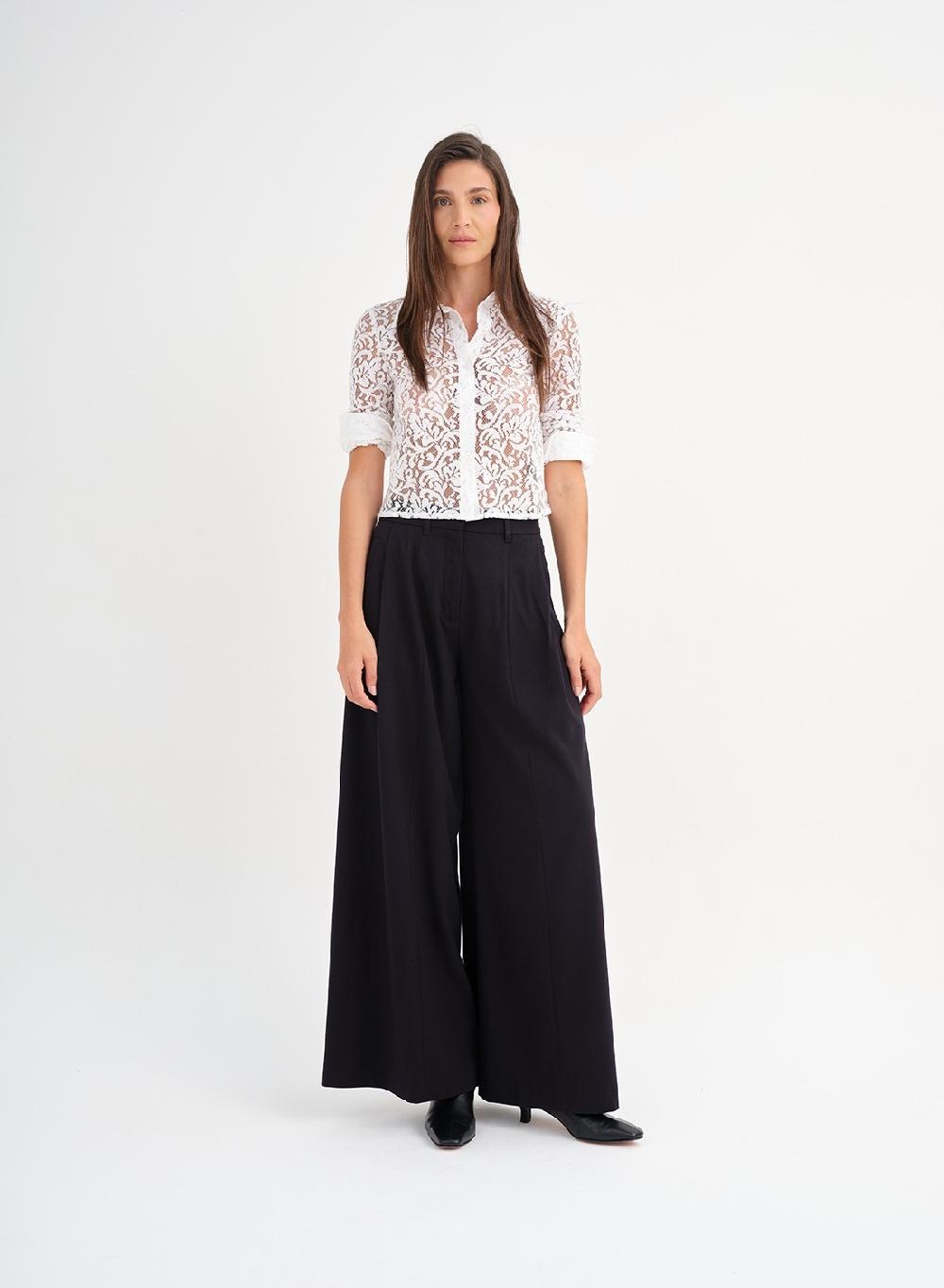 Etiqueta negra Camisa encaje Descuentos del mes