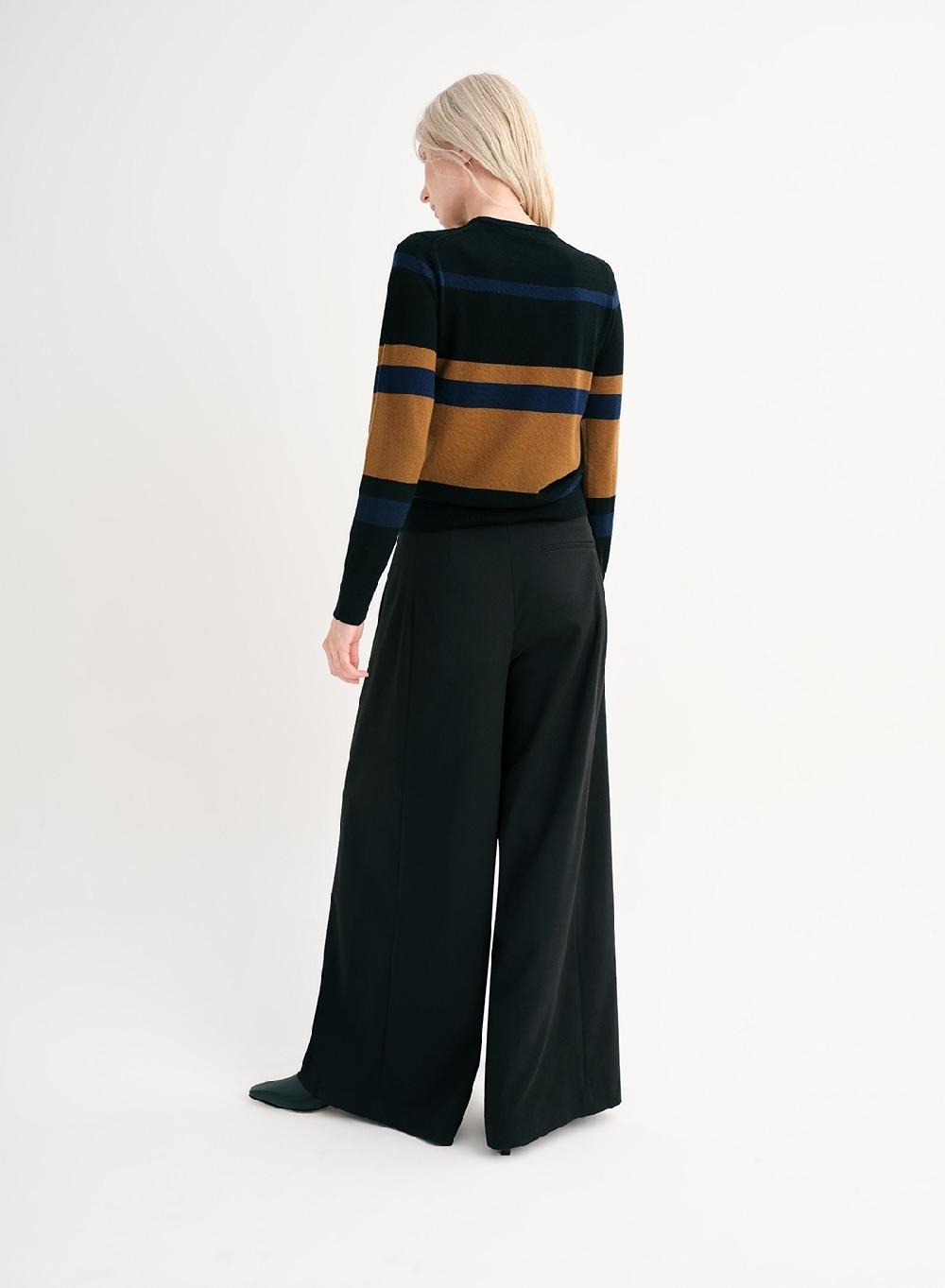Etiqueta negra Sweater rayas merino 2025