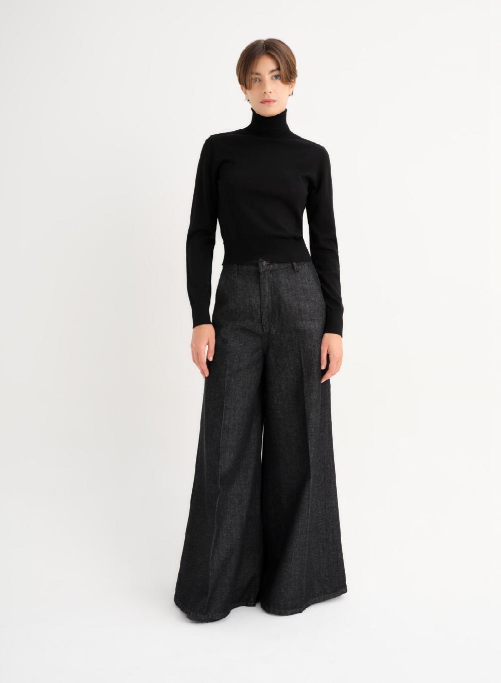 Etiqueta negra Polera clasica merino Outlet online