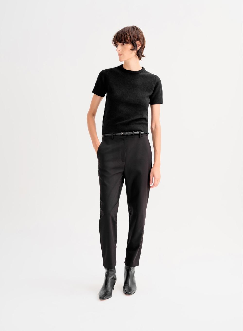 Etiqueta negra Remera tejida lana cashmere Rebajas