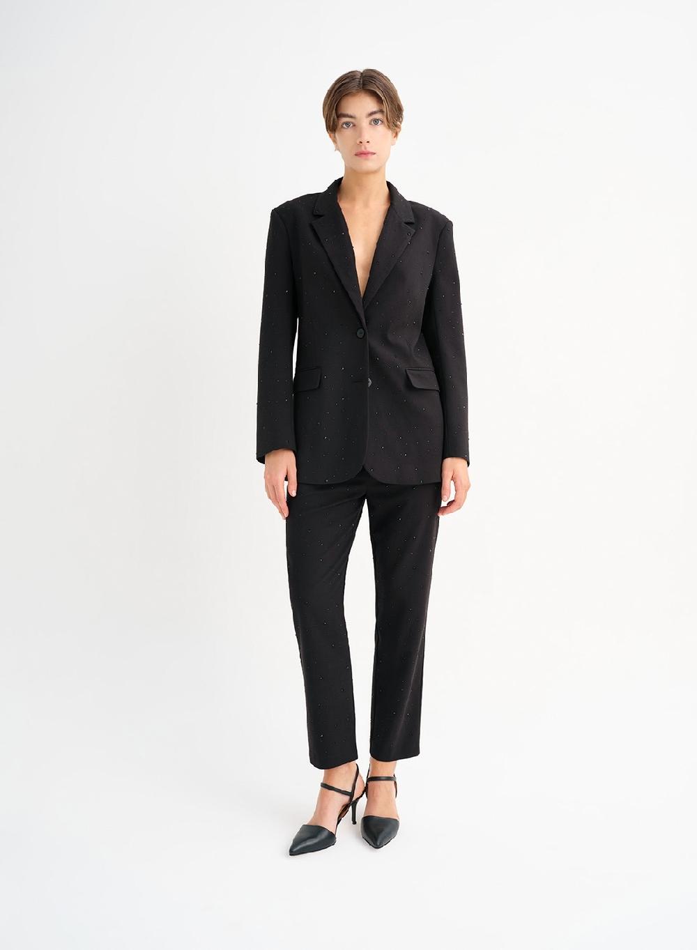 Etiqueta negra Saco formal brillos Ventas relámpago
