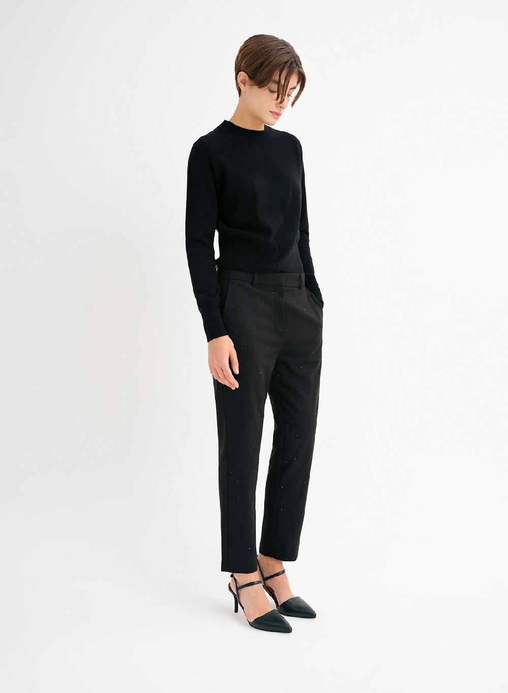 Etiqueta negra Pantalon formal brillos Descuento