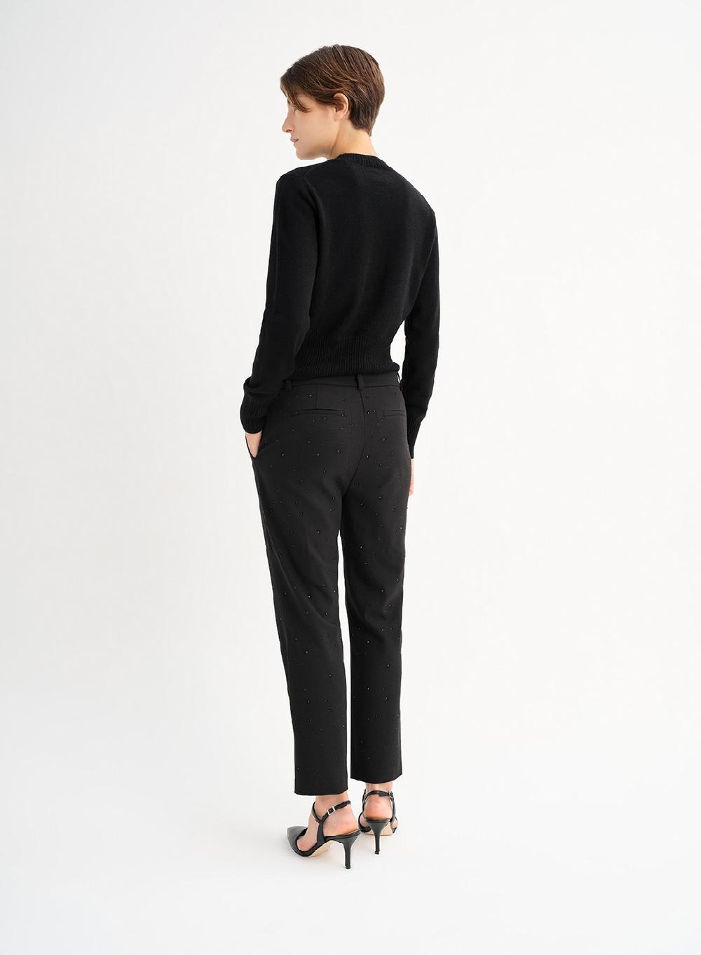 Etiqueta negra Pantalon formal brillos Descuento