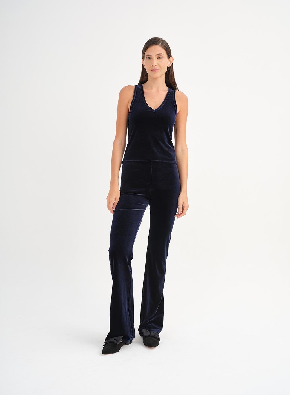 Etiqueta negra Musculosa terciopelo spandex Oferta especial