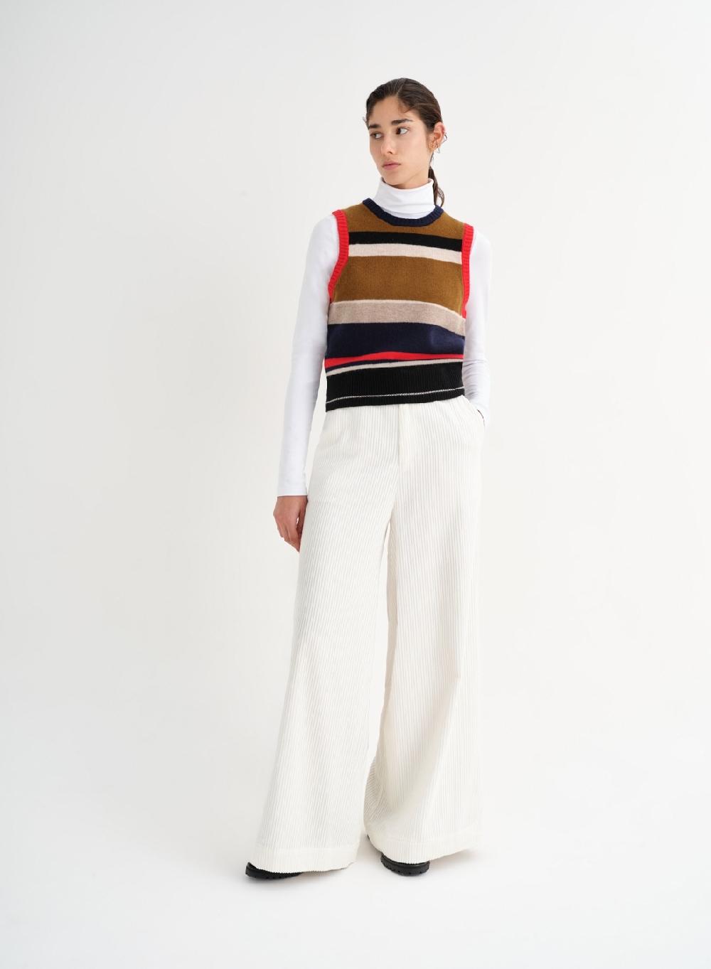 Etiqueta negra Pantalon ancho corderoy