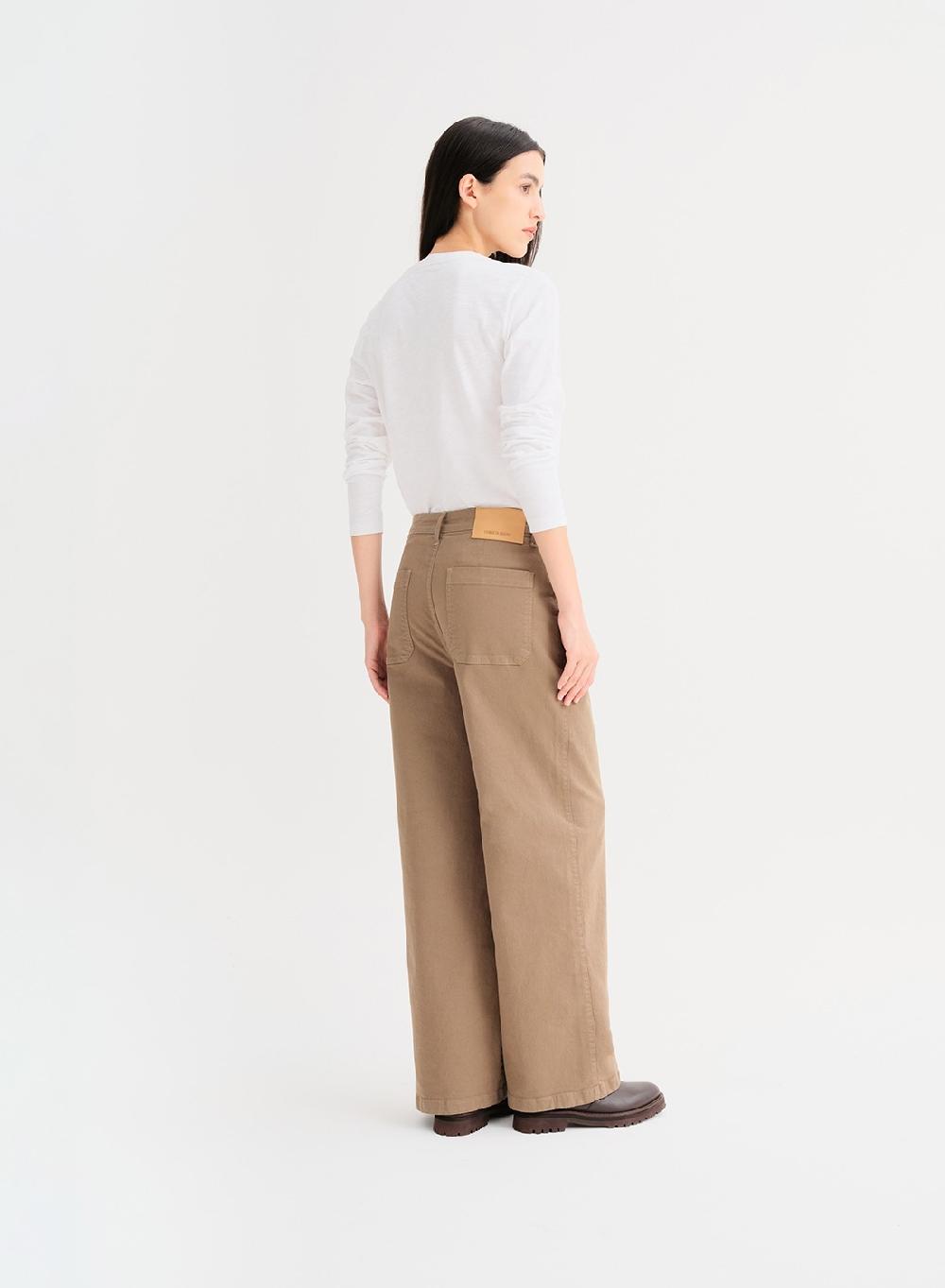 Etiqueta negra Pantalon gabardina color Última moda