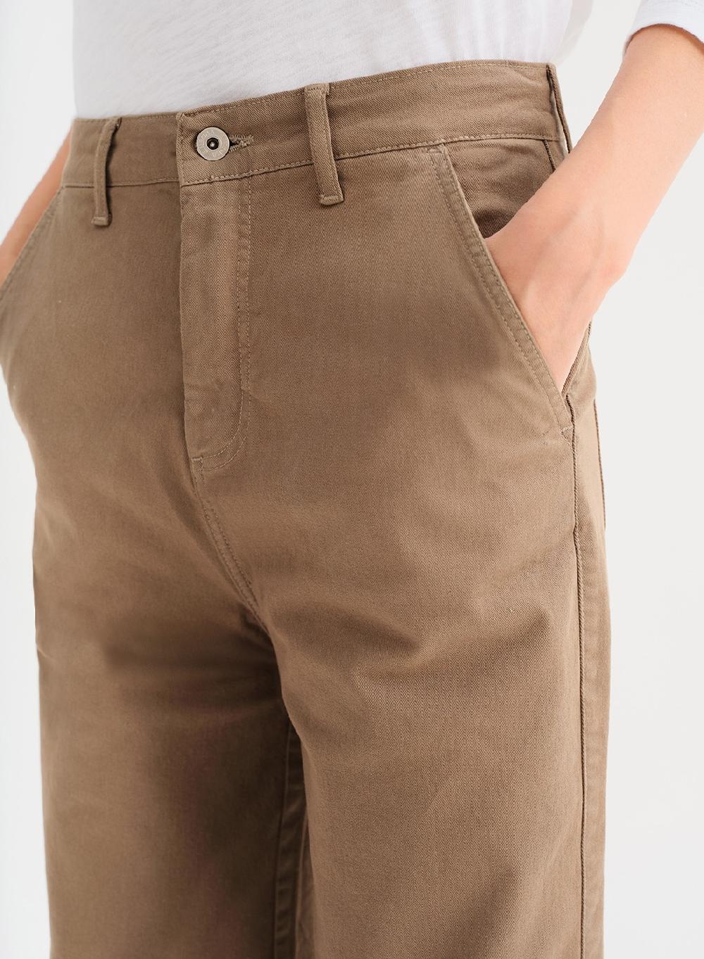 Etiqueta negra Pantalon gabardina color Última moda