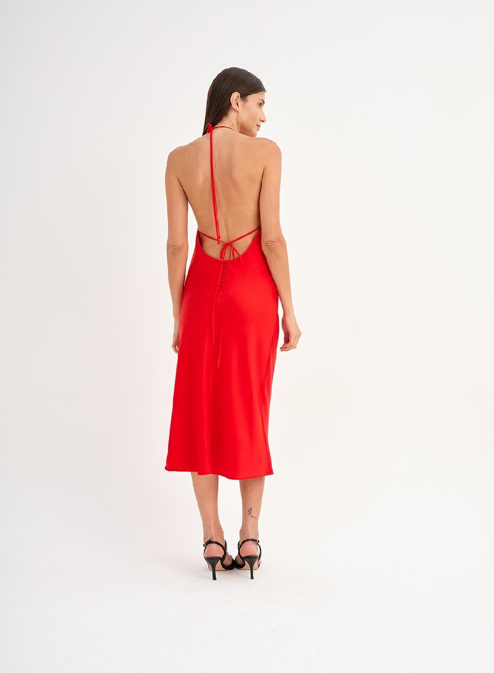 Etiqueta negra Vestido saten liviano Precio ultrabajo