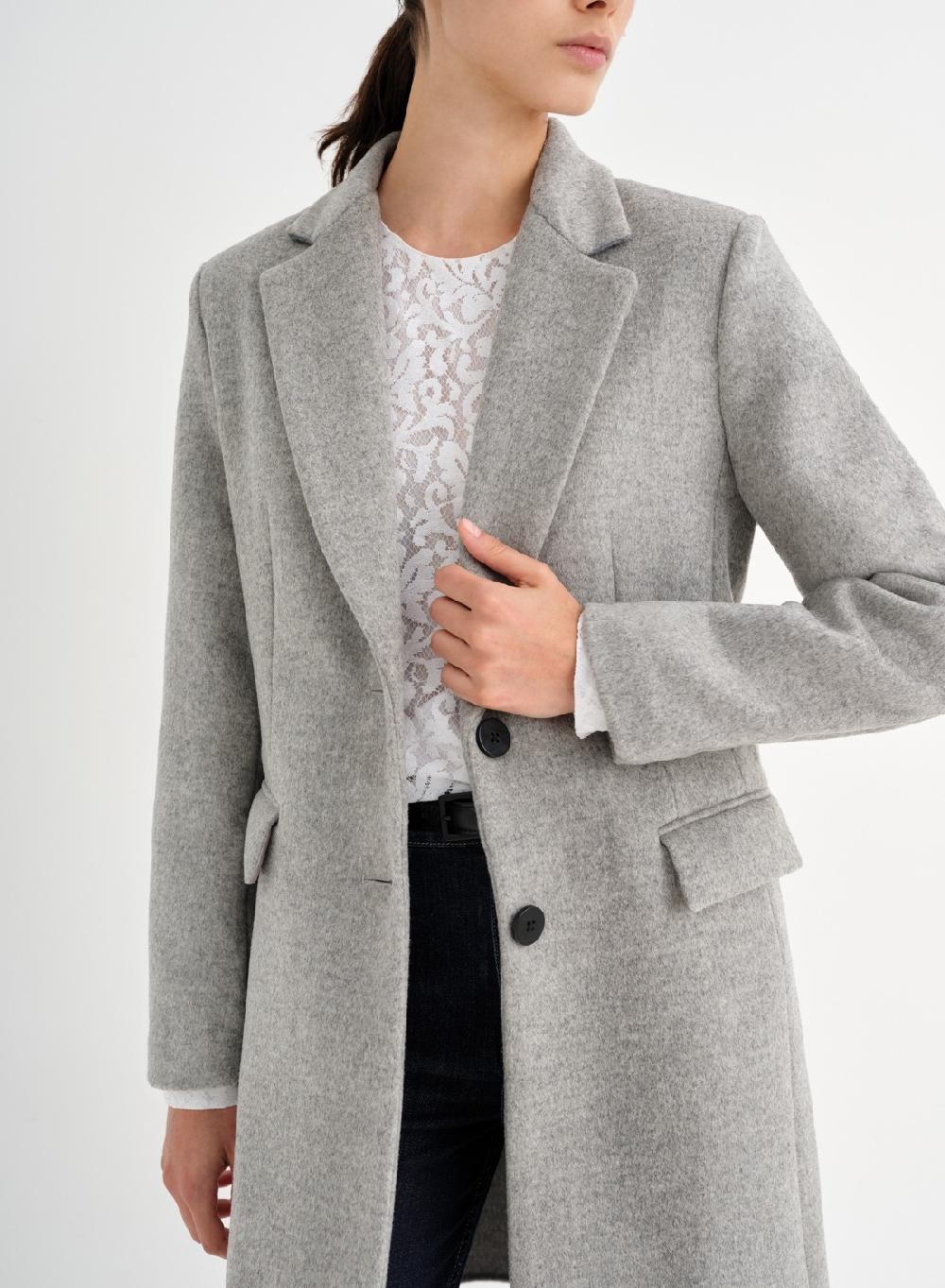 Etiqueta negra Tapado clasico lana Outlet
