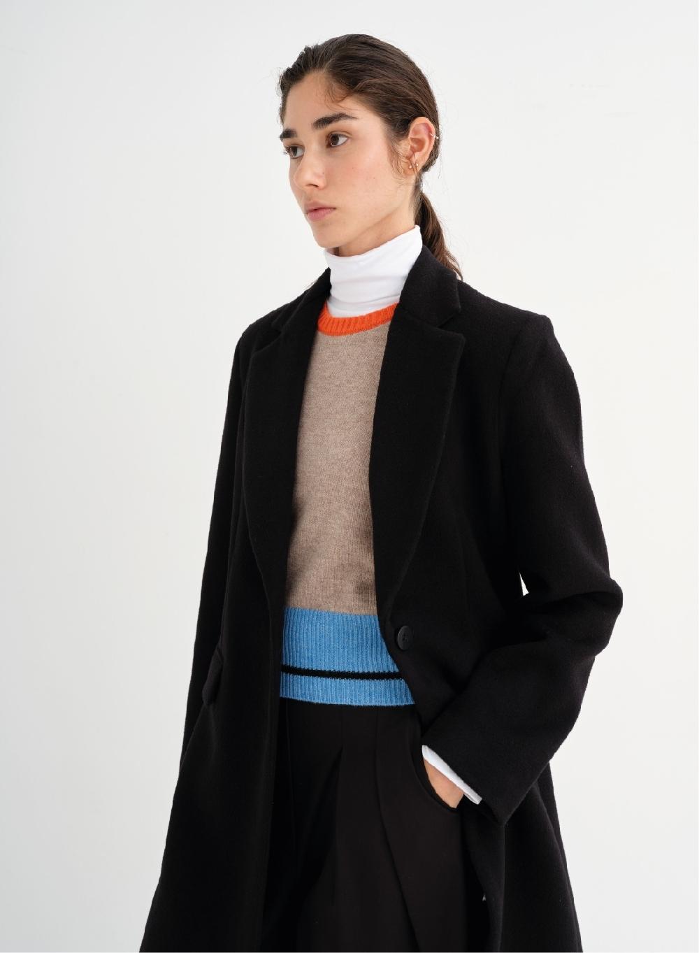 Etiqueta negra Tapado clasico lana Outlet online