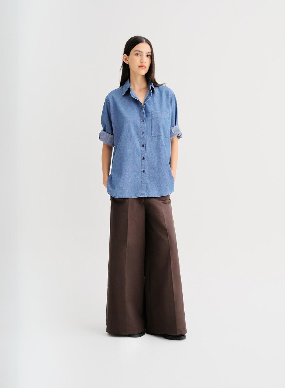 Etiqueta negra Camisa oversize denim