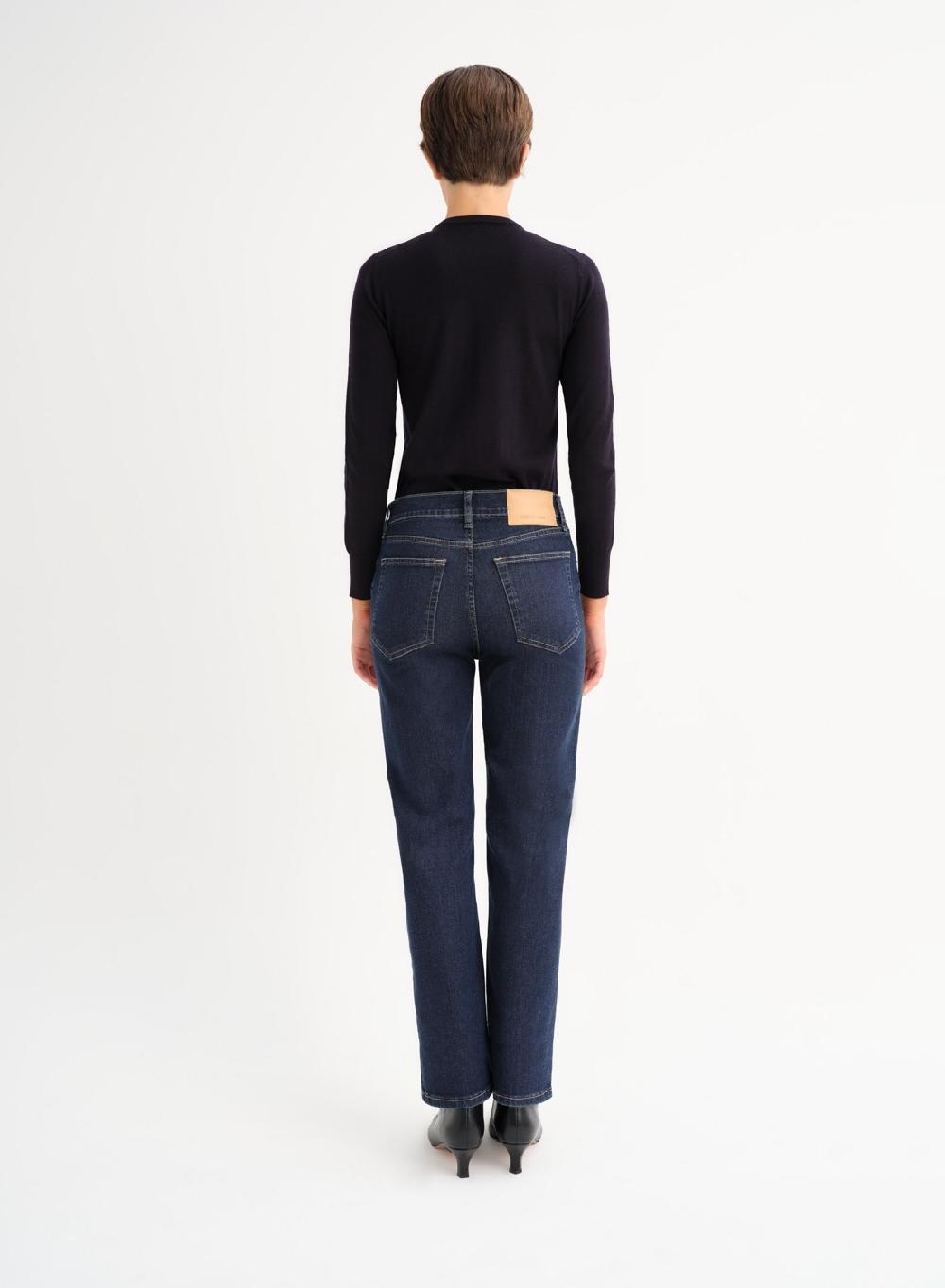Etiqueta negra Jean recto Oferta especial