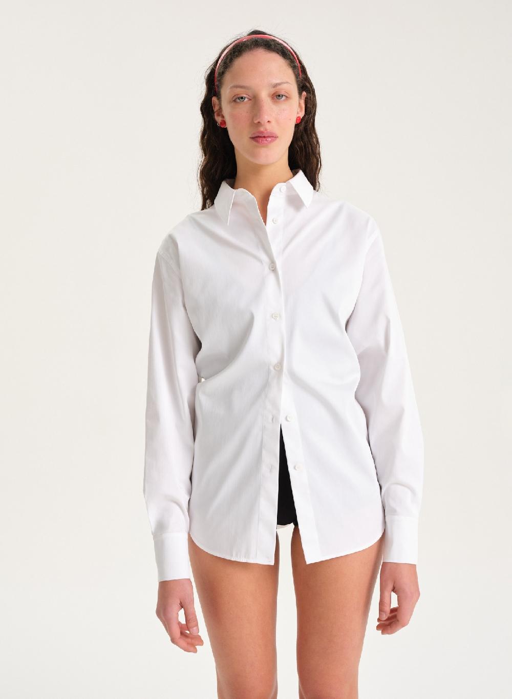 Etiqueta negra Camisa poplin nudo Últimos 2 días