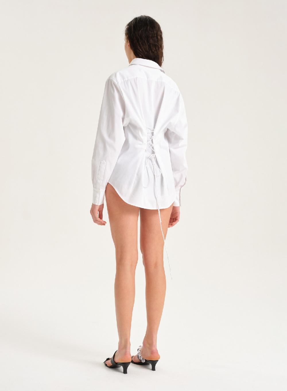 Etiqueta negra Camisa poplin nudo Últimos 2 días
