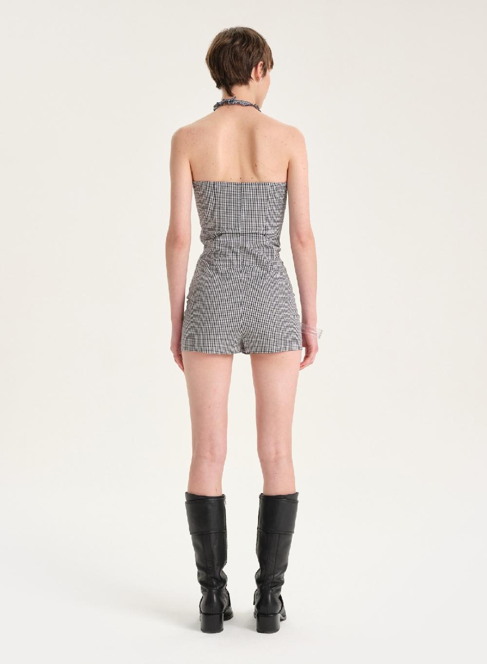 Etiqueta negra Entero strapless poplin Rebajas de fin de temporada