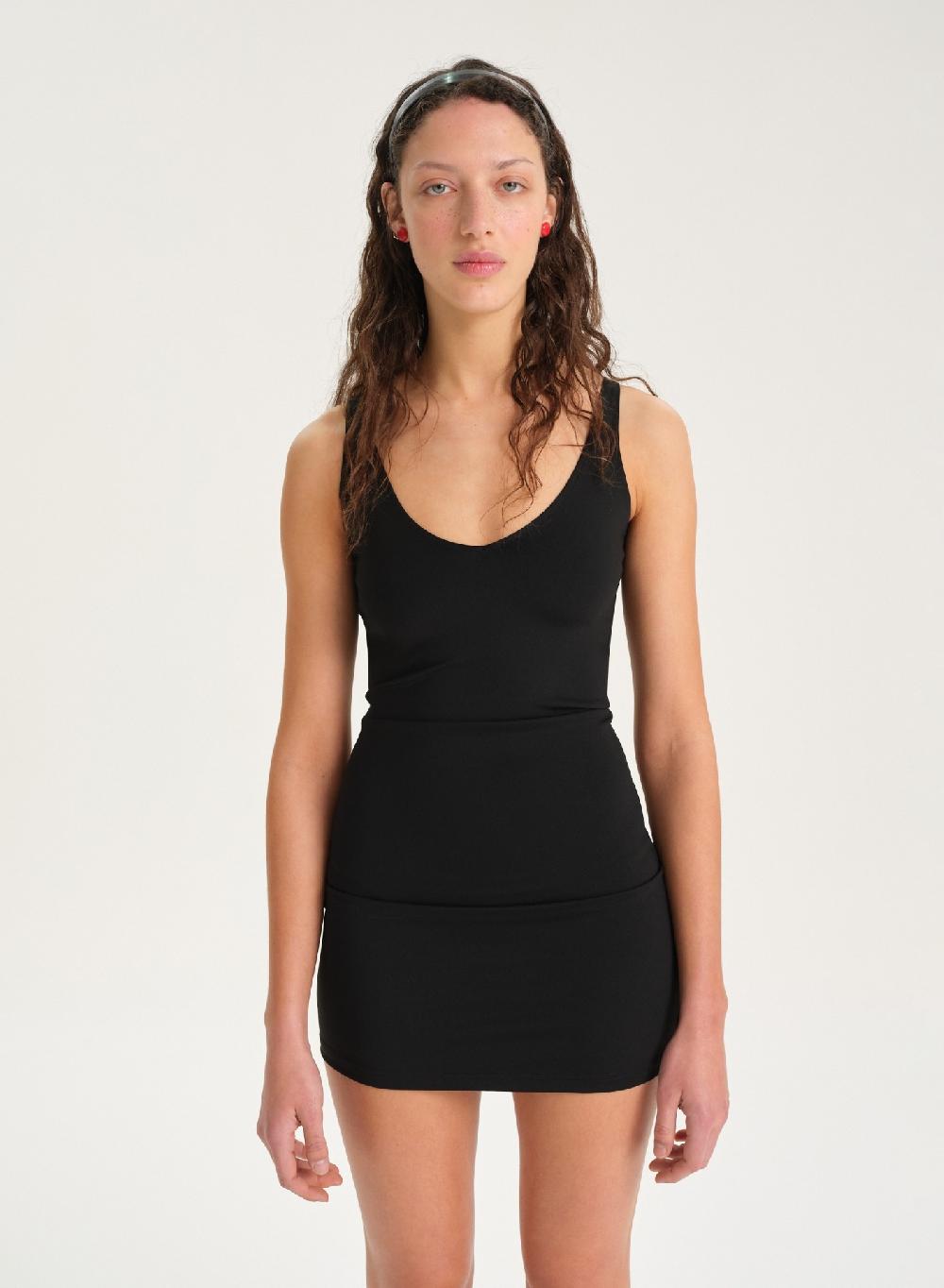 Etiqueta negra Vestido punto En línea