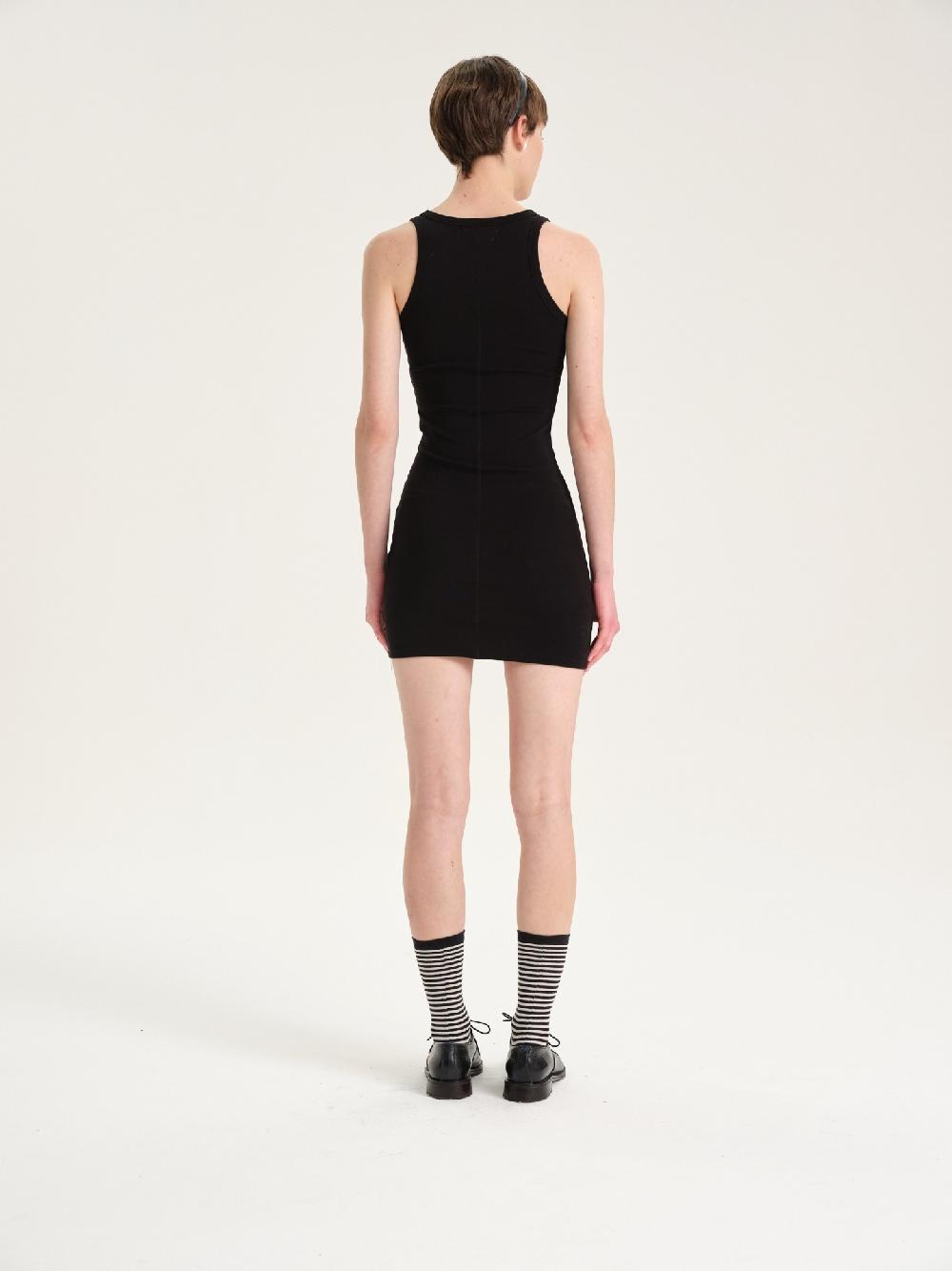 Etiqueta negra Vestido Rib Outlet