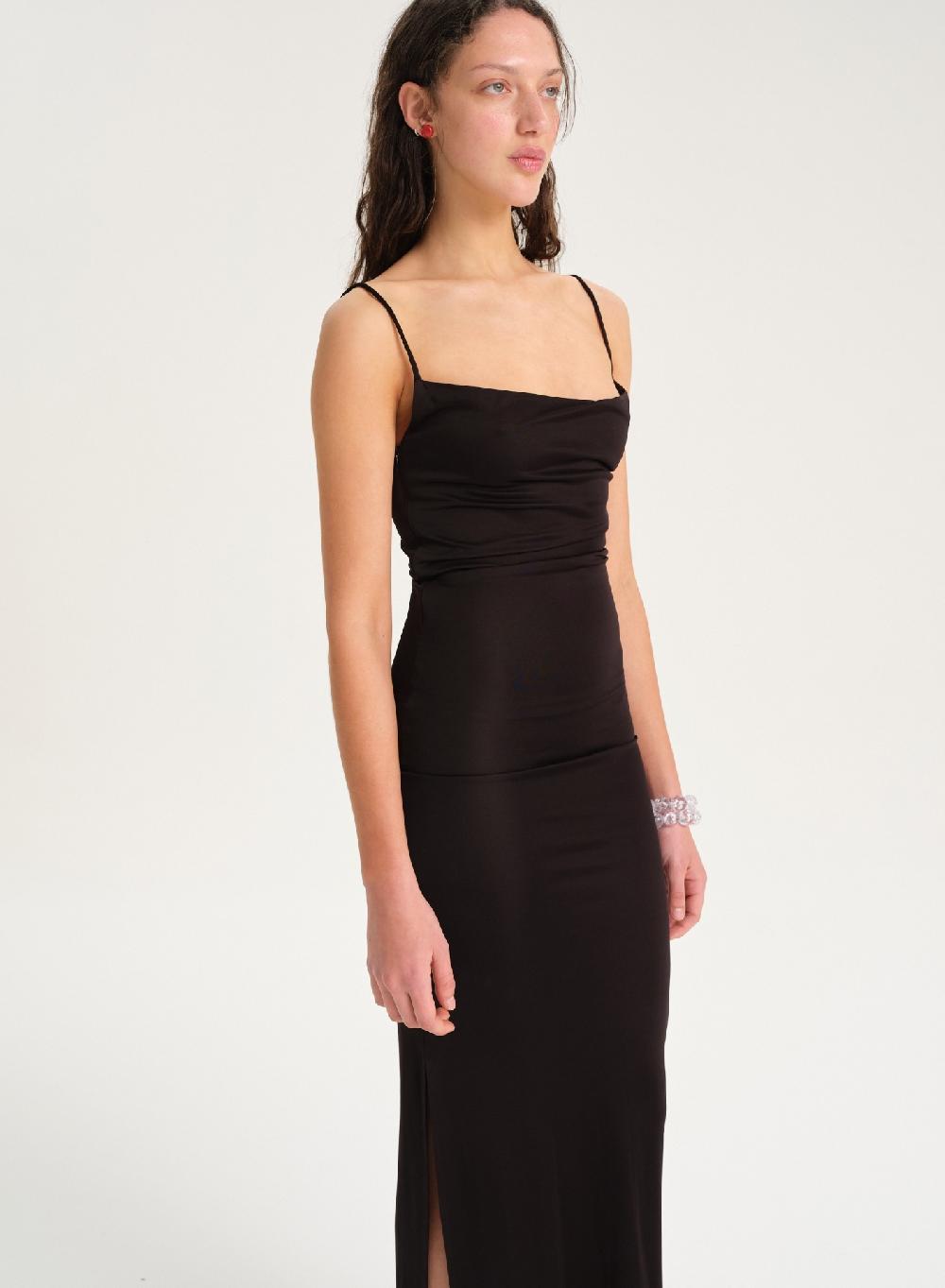 Etiqueta negra Vestido largo viscosa Ofertas