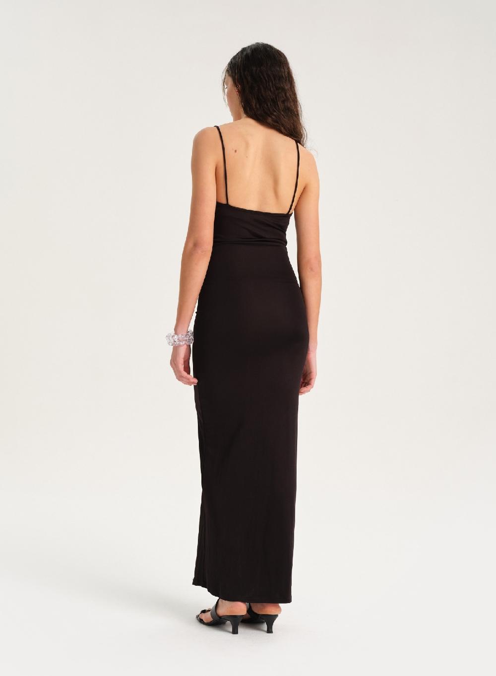 Etiqueta negra Vestido largo viscosa Ofertas