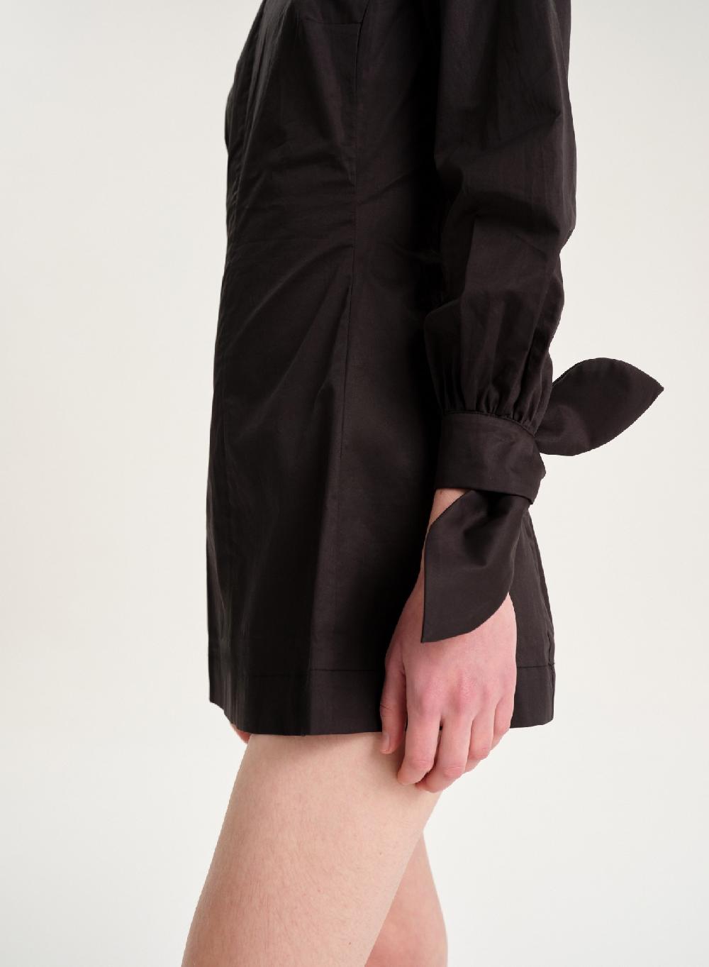 Etiqueta negra Vestido manga larga poplin Gran oferta