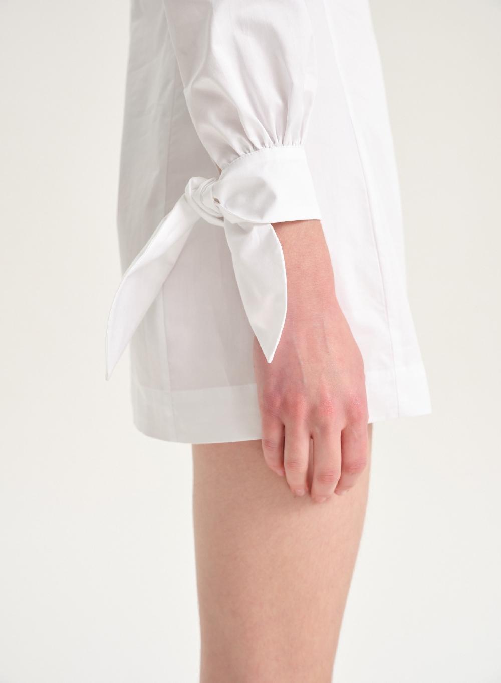 Etiqueta negra Vestido manga larga poplin Rebajas baratas