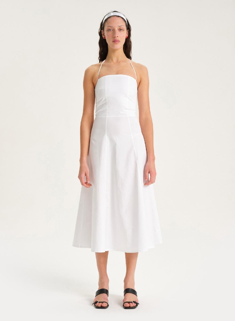Etiqueta negra Vestido strapless poplin Rebajas de fábrica