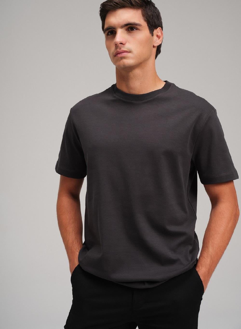 Etiqueta negra Remera cuello redondo boxy luxury touch Envío gratis