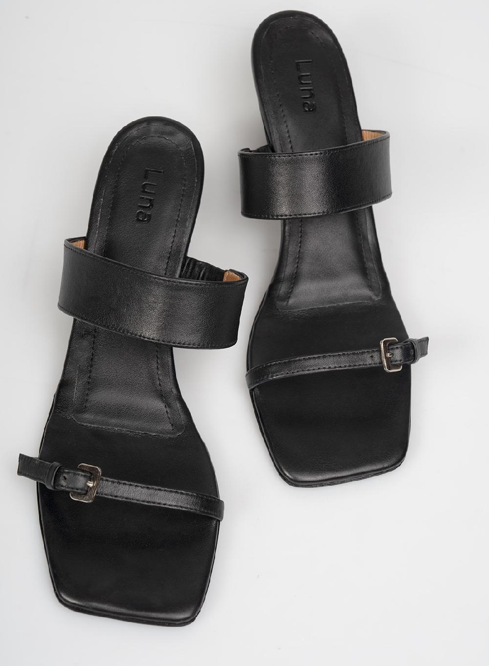 Etiqueta negra Sandalia Tiras Precio ultrabajo