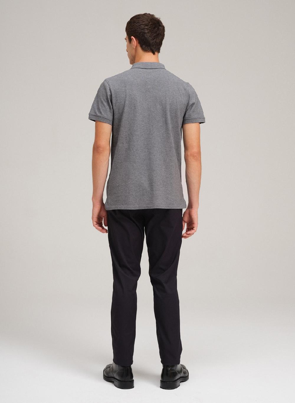 Etiqueta negra Chomba pique garment wash Rebajas online