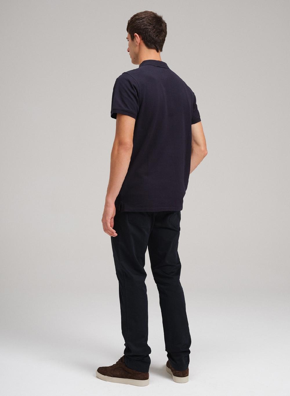 Etiqueta negra Chomba pique garment wash Rebajas top