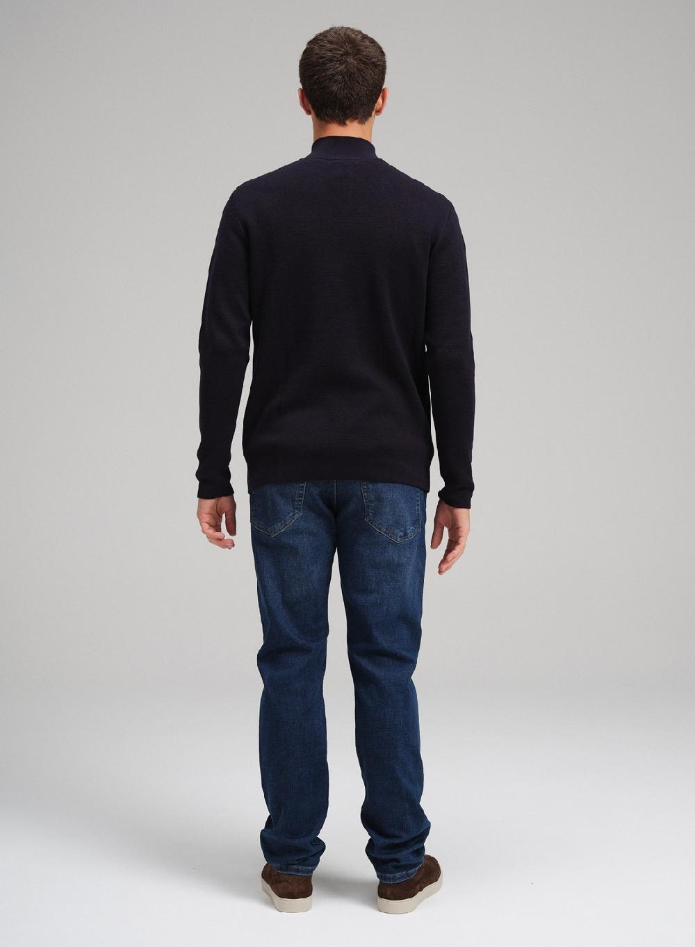 Etiqueta negra Sweater media polera cierre Ottoman Superdescuento