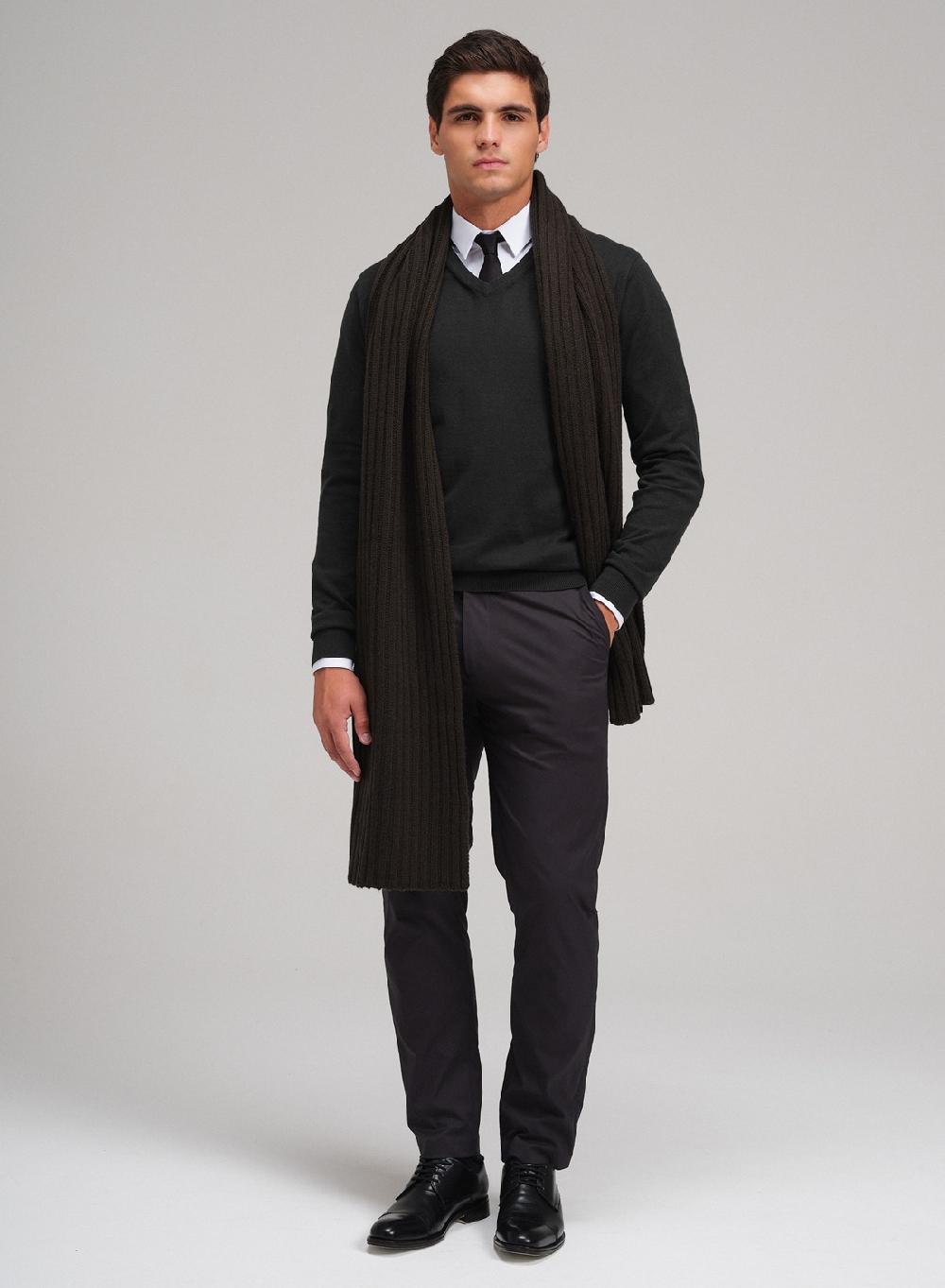 Etiqueta negra Sweater cuello V algodon cashmere Envío internacional gratuito