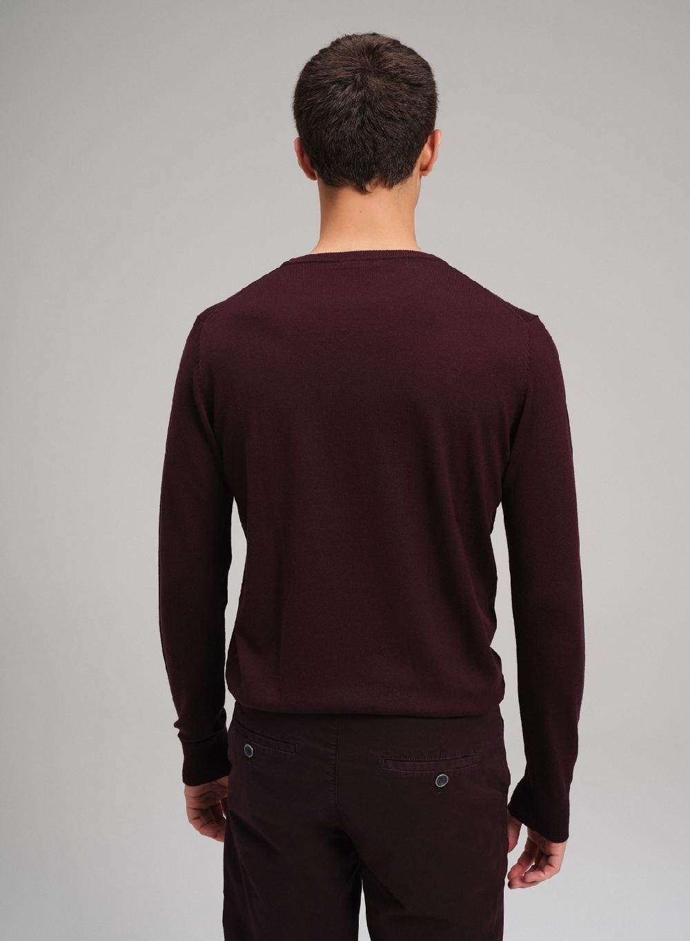 Etiqueta negra Sweater cuello U merino Precios de Black Friday
