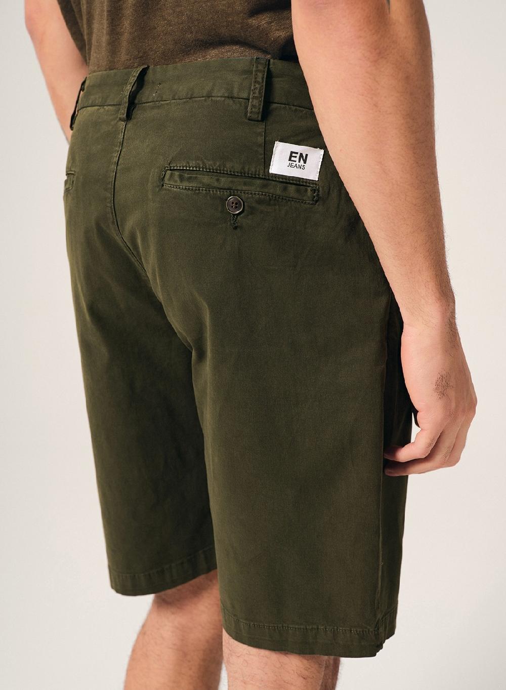 Etiqueta negra Bermuda gabardina garment dye Venta caliente