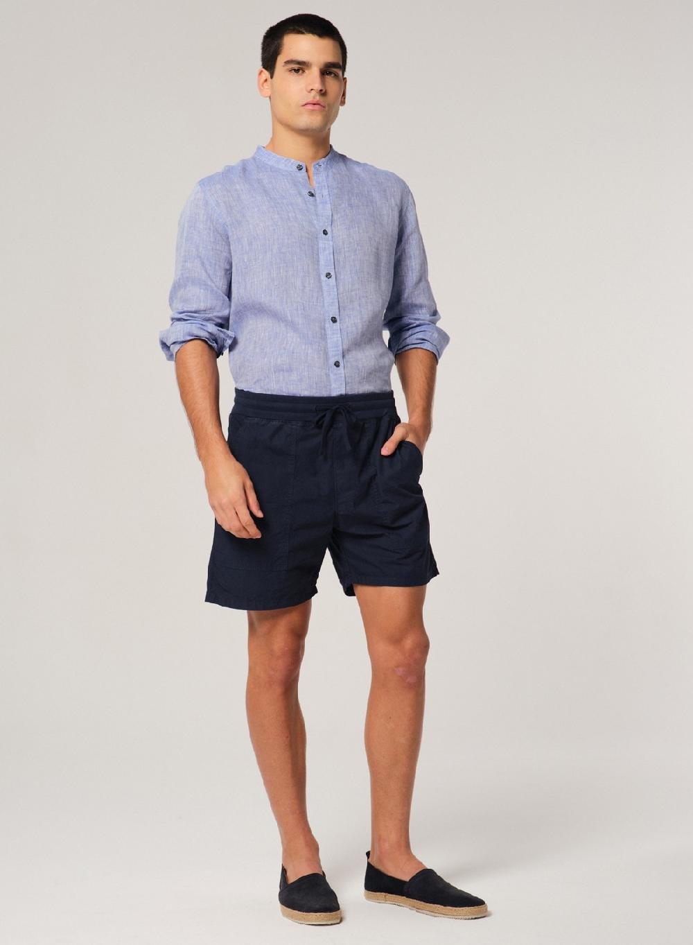 Etiqueta negra SHORT PAPER TOUCH GARMENT DYE Rebajas online