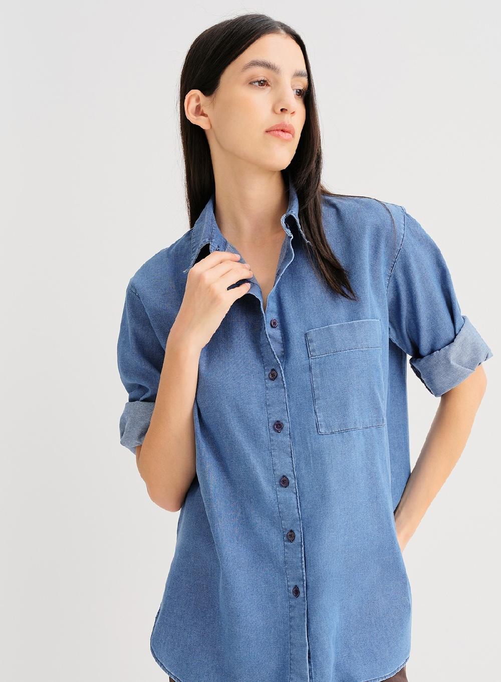 Etiqueta negra Camisa oversize denim COMPRAR AHORA