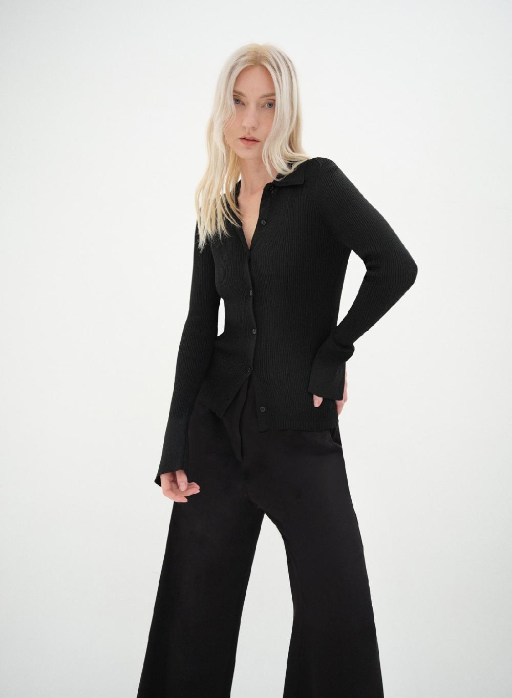 Etiqueta negra Camisa tejida lurex ÚLTIMAS EDICIONES