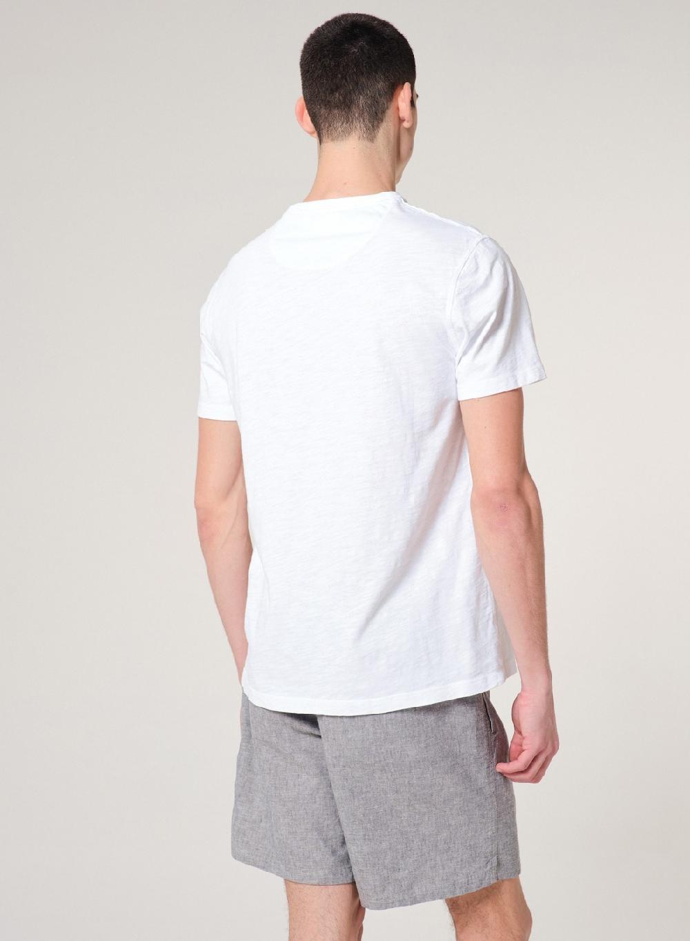 Etiqueta negra Remera cuello u flame con bolsillo pigment dye Grandes descuentos