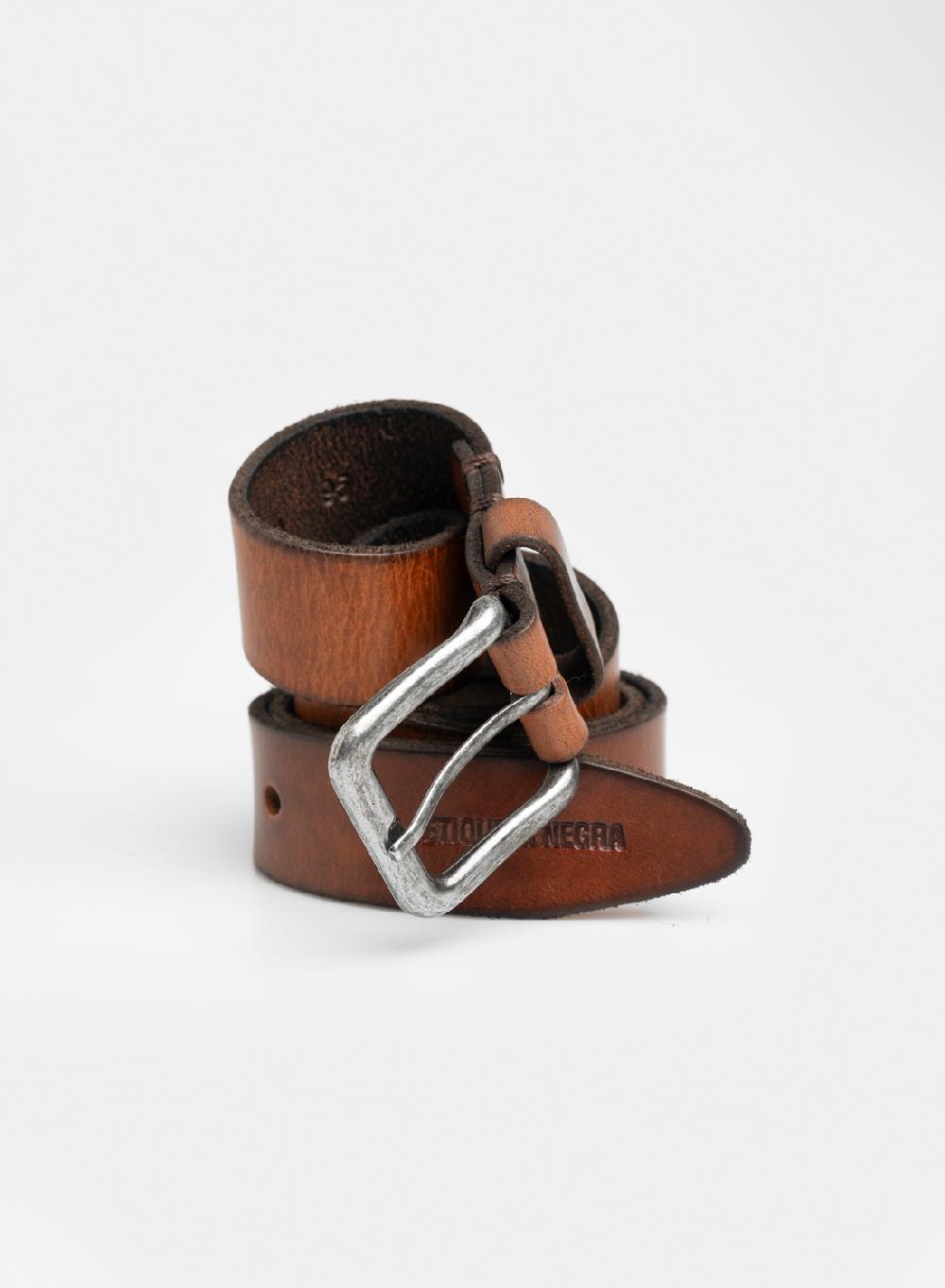 Etiqueta negra Cinturon vintage hebilla plata Precios de Black Friday