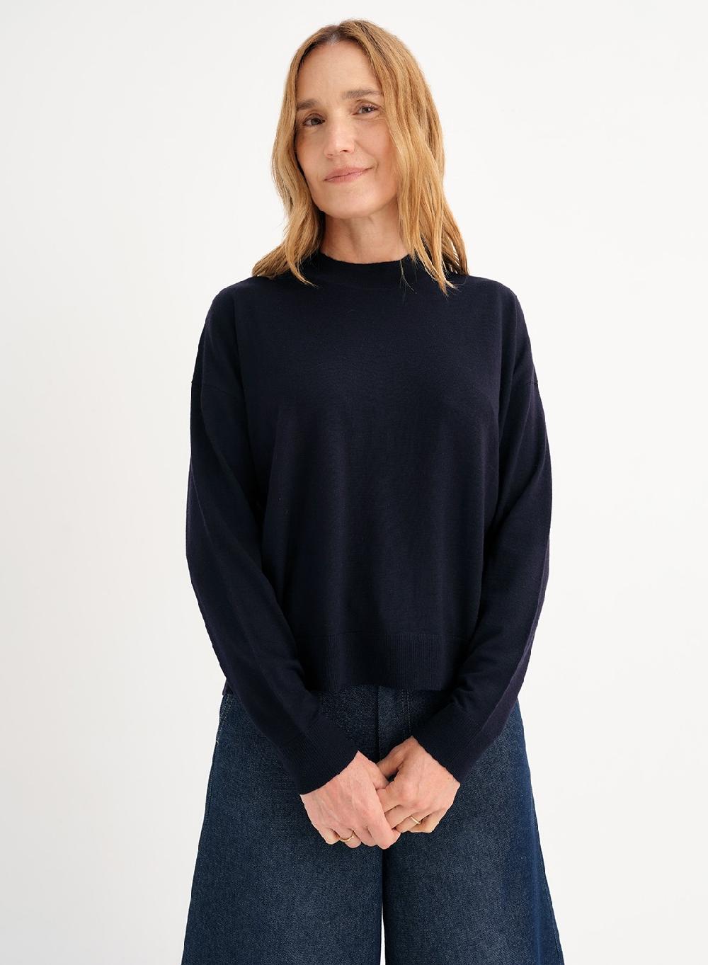 Etiqueta negra Sweater amplio merino Descuento por venta flash