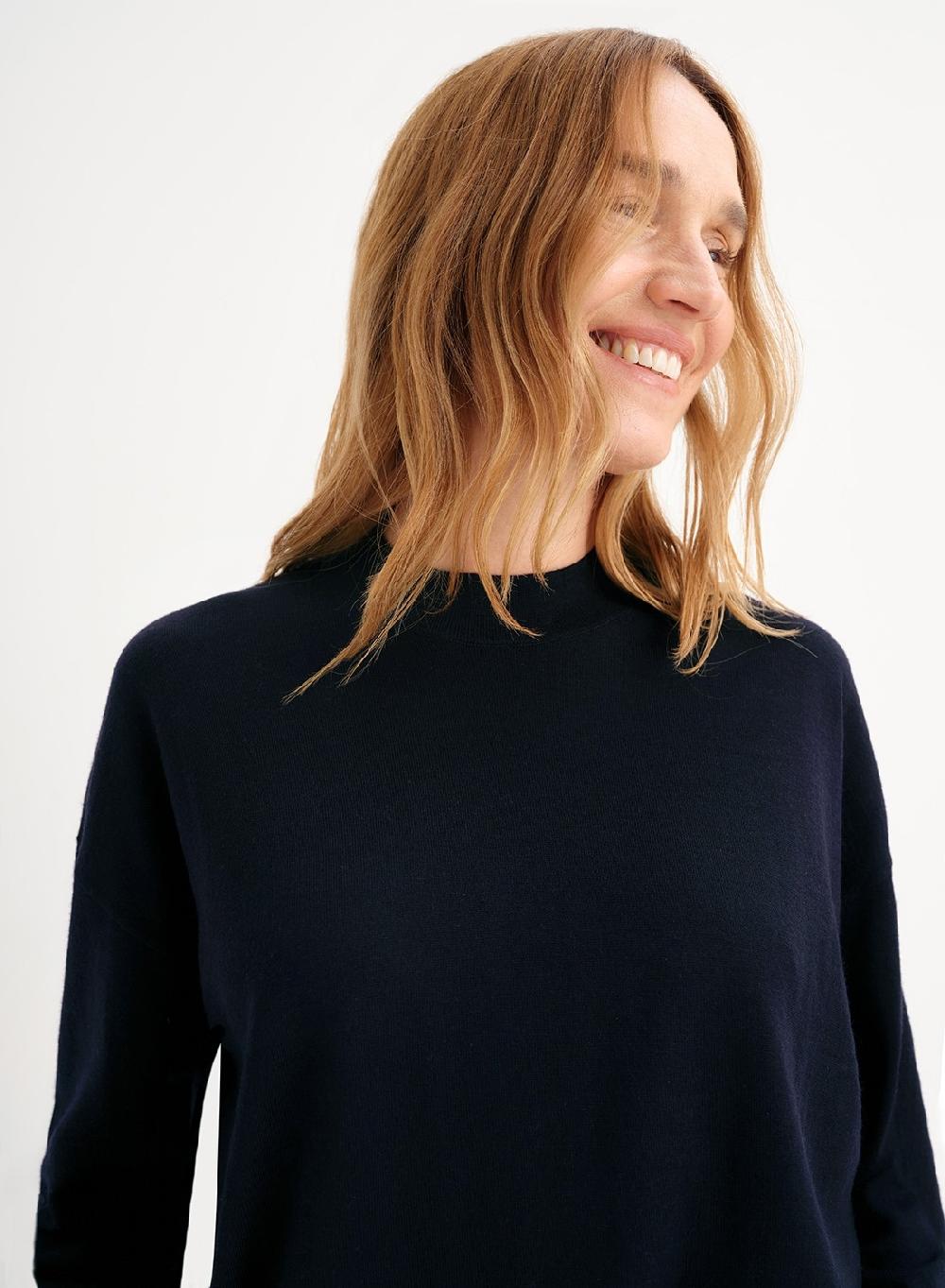 Etiqueta negra Sweater amplio merino Descuento por venta flash