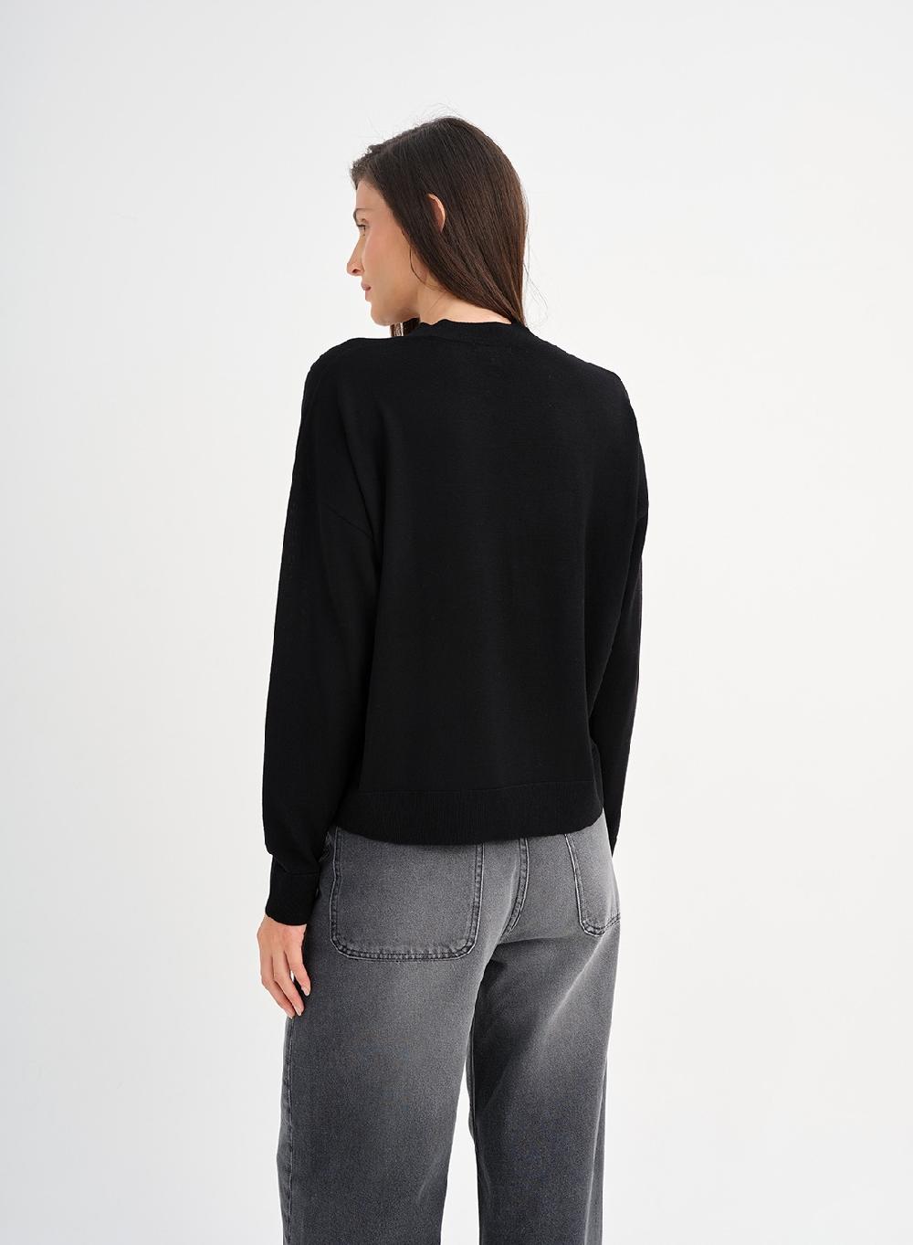 Etiqueta negra Sweater amplio merino Precio ultrabajo