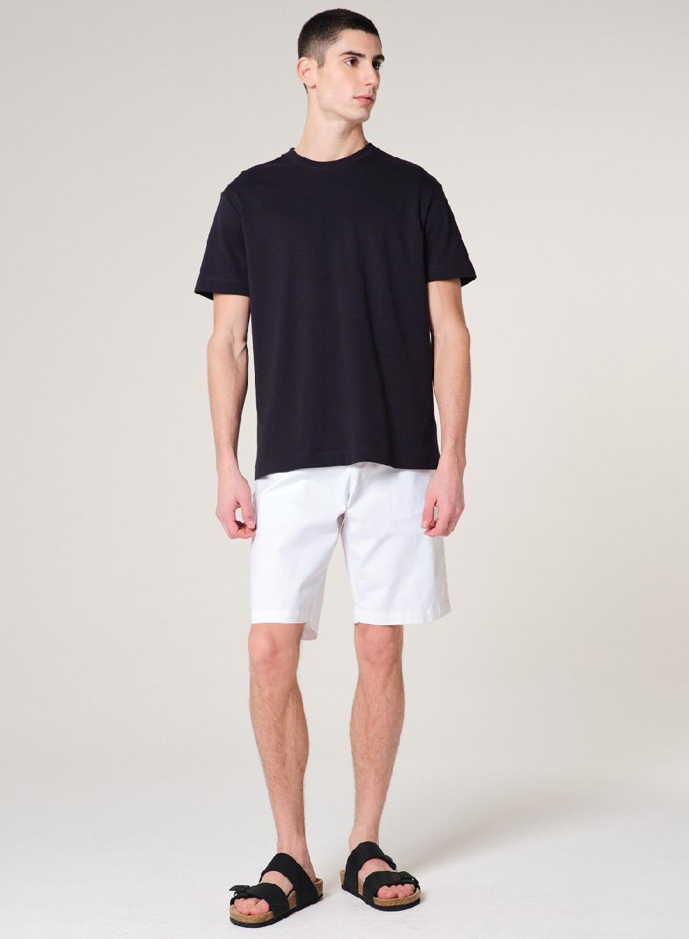 Etiqueta negra Bermuda gabardina garment dye Rebajas