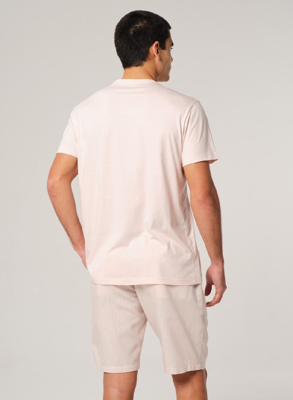 Etiqueta negra Remera luxury cuello V Venta caliente