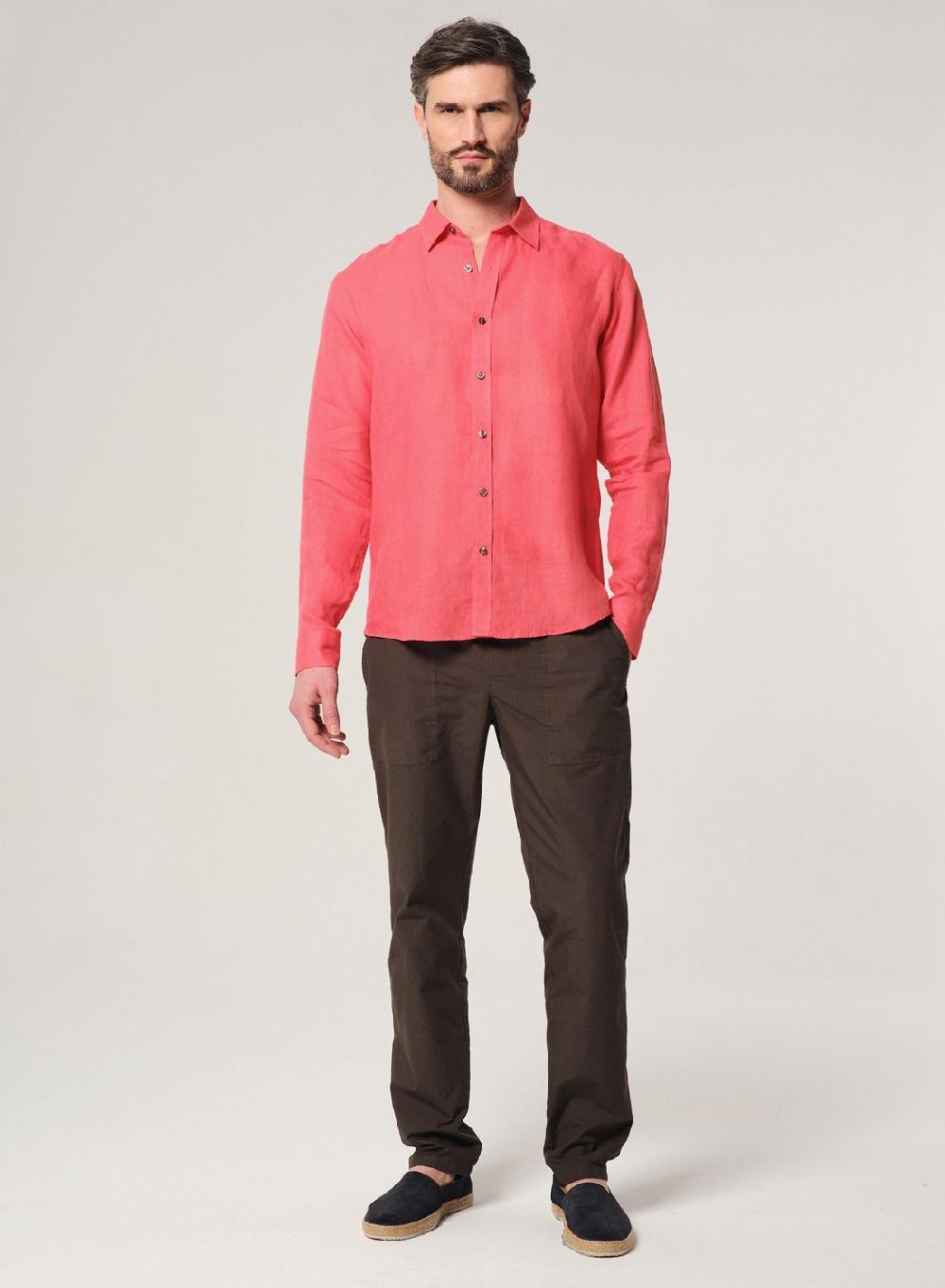 Etiqueta negra Camisa lino lavado Tienda