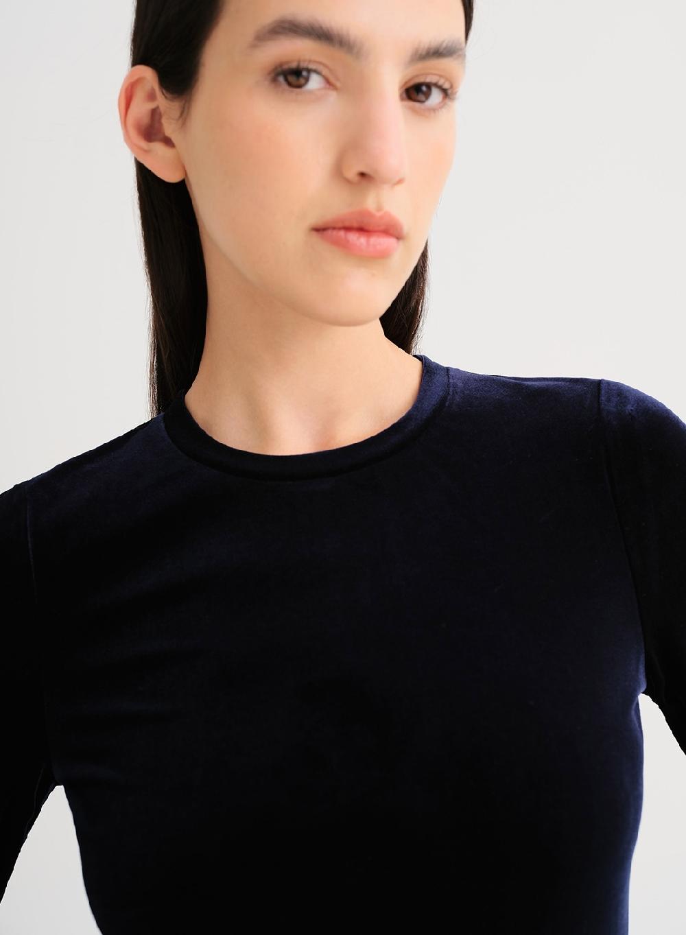 Etiqueta negra Remera terciopelo spandex Solo hoy